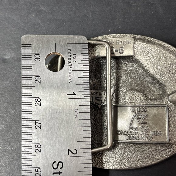 Vintage 1995 Katz Belt Buckle Bald Eagle E-5 Metal Epoxy/Enamel READ BELOW USA - Picture 10 of 10